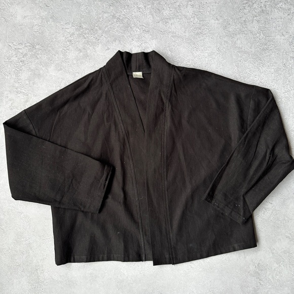 North of West Jackets & Blazers - North of West Black linen Open-Front jacket